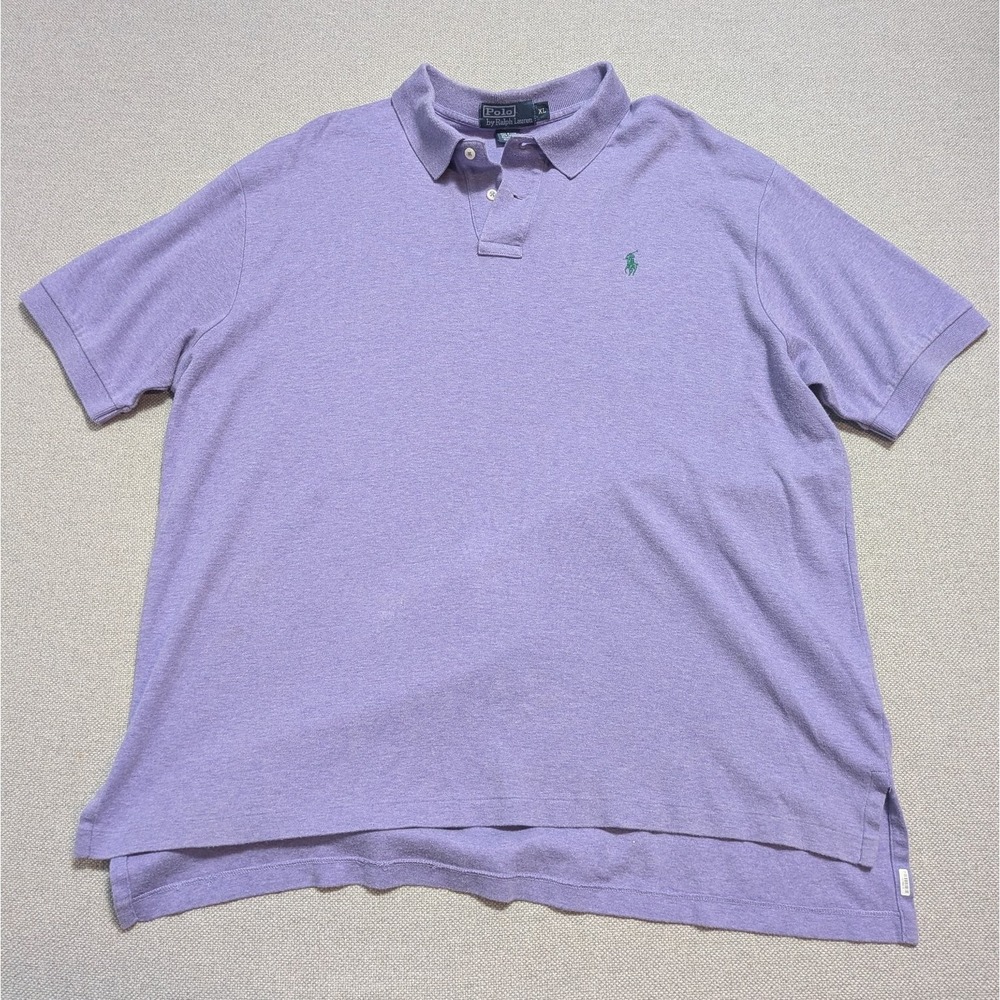 Polo Ralph Lauren Men's Purple XL Cotton Short Sleeve Polo Shirt Pony